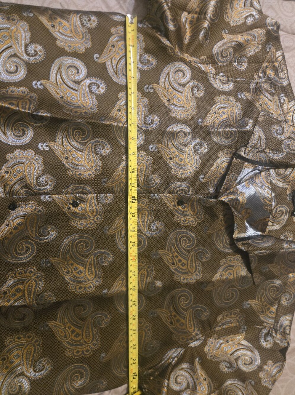 Barry Wang Paisley Button-Up XL Shirt - Picture 4 of 4